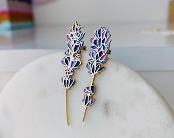Purple Blue Pink Lavender Earring