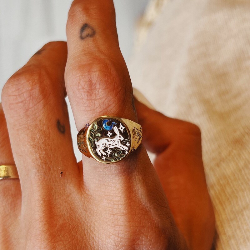 Rabbit Ring - Etsy Australia