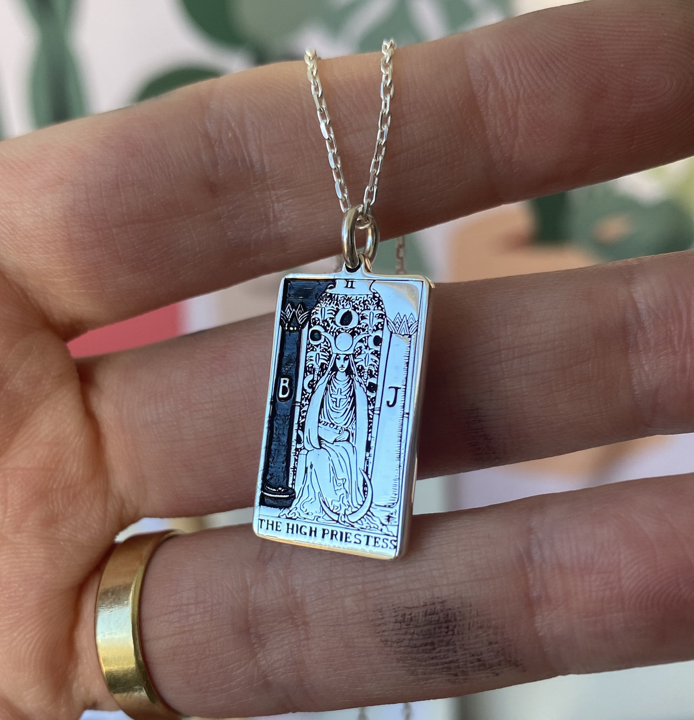 Tarot Card Necklace double Sided the 