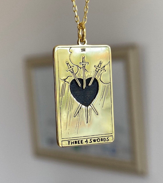 Etsy tarot card necklace deals