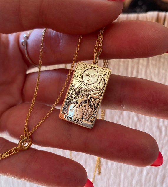 Tarot Card Necklace Double-sided the 