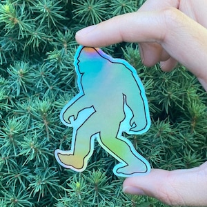 Bigfoot Holographic Sticker, Holo sticker, Yeti sticker, Sasquatch sticker