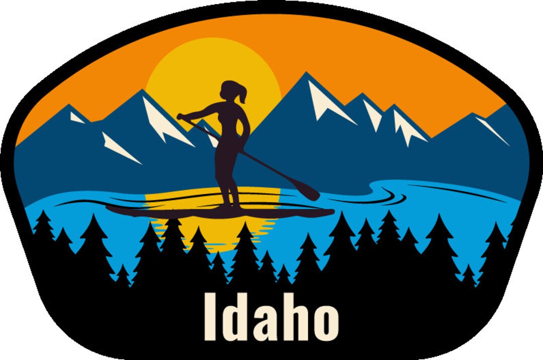 Stand up Paddle Board With Femaleidaho Sticker, SUP, SUP, Idaho