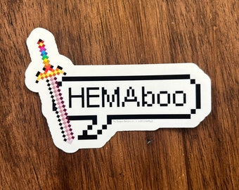 Pegatina de vinilo HEMAboo - Nerd de esgrima histórica
