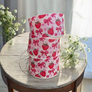 Coquette Strawberry Tumbler Boot | Pink Bow Cup Sleeve | Trendy Aesthetic Tumbler Accessory | Boot for 20oz 30oz 40oz | Ready to Ship