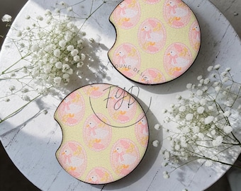 Sweet Peep Duckling Car Coasters | 2.75" | Forever Young Designs