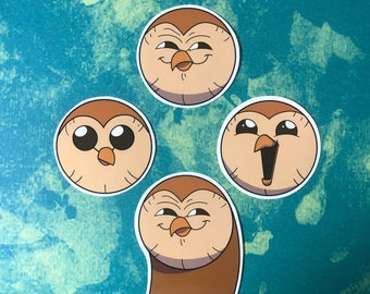 Hooty Owl House Vinyl Water-resistant Stickers