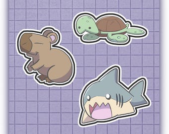 Chibi Animal Vinyl Stickers