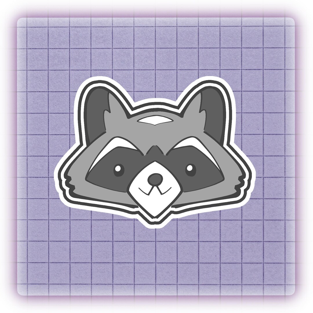 Raccoon Vinyl Sticker - Etsy