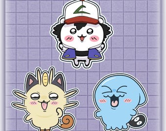 Pokepals x Chiikawa Ash Meowth e Wobbuffet