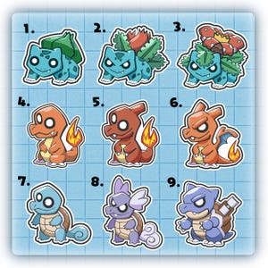 Kanto Pokepals Vinyl Stickers