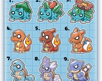 Kanto Pokepals Vinyl Stickers