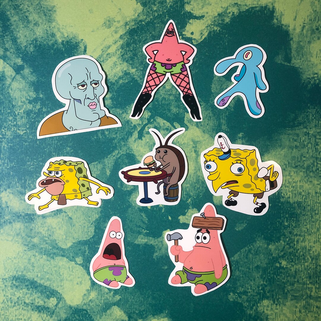 Spongebob Vinyl Stickers Etsy