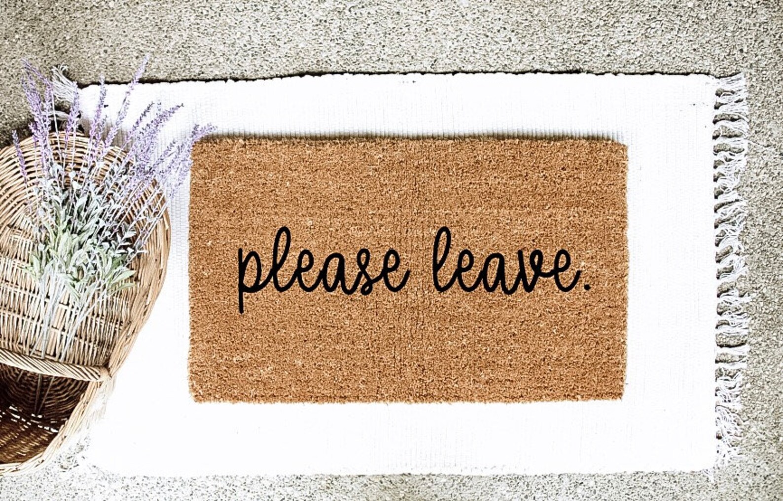 Please Leave Doormat Entryway Rug Front Door Decor Etsy