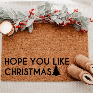 Hope you like Christmas Welcome Mat Doormat Front Door Mat Christmas Decor Holiday Decor Christmas Doormat Winter decor Front Porch Decor