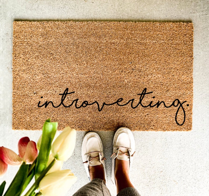 Introverting Doormat Mat Introvert Gift Entryway Etsy