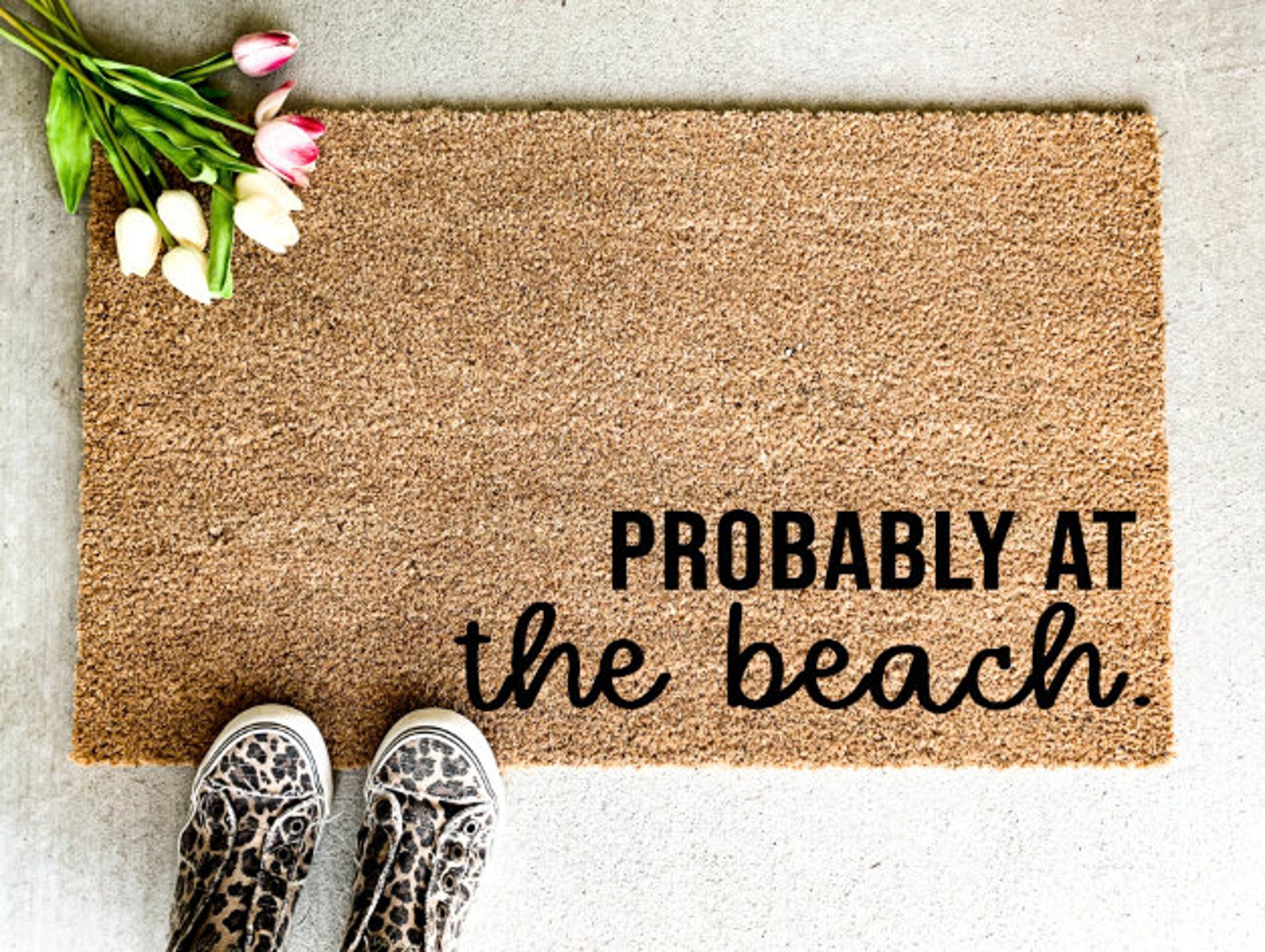 Probably at the Beach Doormat Mat Entryway Decor Etsy