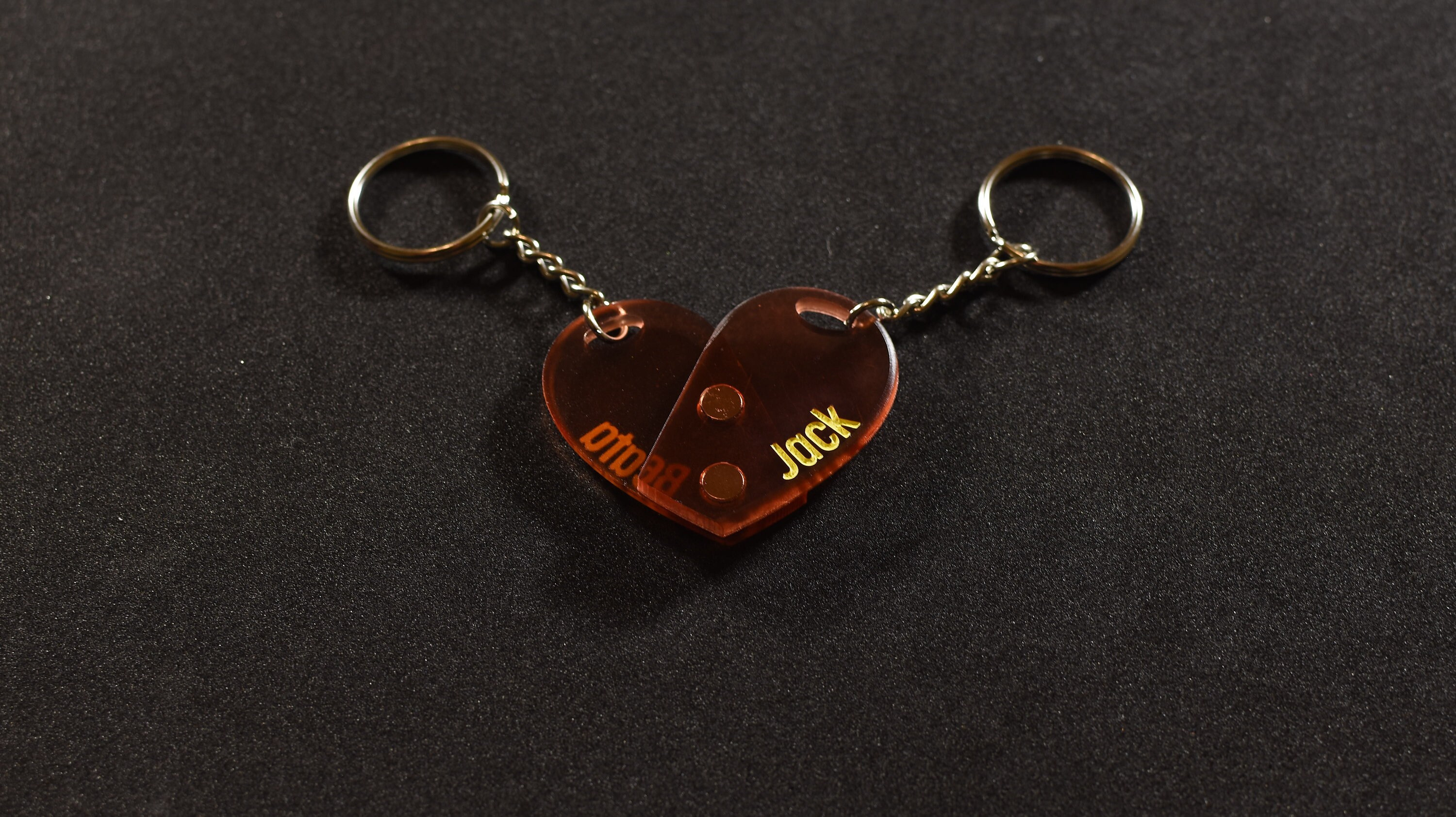 Customize Heart Shape Keyring Keychain Engraved Personalised Gift Valentine/'sday