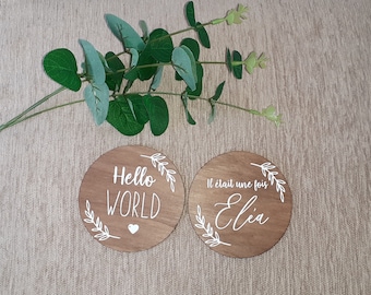 Carte étape bébé, carte étape naissance, carte étape bois, bienvenue bébé, carte étape prénom, carte naissance, carte bois bébé