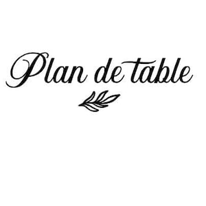 Stickers inscription plan de table motifs floral, stickers plan de table, stickers mariage, stickers personnalisés mariage, plan de table