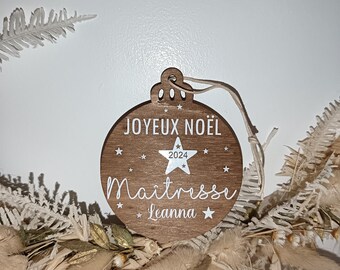 Merry Christmas ball teacher, Christmas ball, personalized Christmas ball, Merry Christmas teacher, teacher gift, nanny ball, granny ball, Christmas
