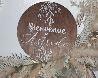 Carte étape bébé, carte étape naissance, carte étape bois, bienvenue bébé, carte étape prénom, carte naissance, carte bois bébé
