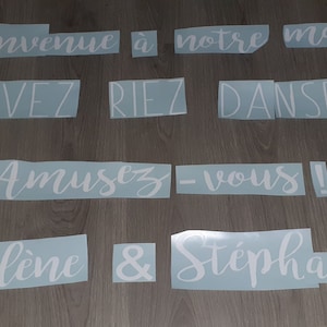 Welcome panel stickers, wedding pallet stickers, welcome pallet wedding stickers, welcome panel stickers, wedding stickers