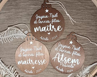 Merry Christmas ball teacher, Christmas ball, personalized Christmas ball, Merry Christmas teacher, teacher gift, atsem ball, master ball, Christmas