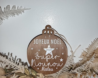 Merry Christmas ball nanny, Christmas ball, personalized Christmas ball, Merry Christmas nanny, nanny gift, nanny ball, granny ball, Christmas