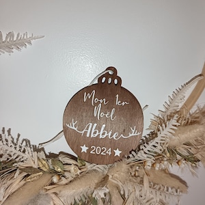 My 1st Christmas ball, 1st Christmas ball, wooden Christmas ball, personalized wooden ball, tree ornament, my first Christmas, baby's 1st Christmas