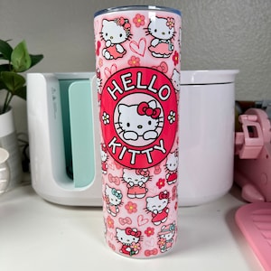 Kawaii Kitty Stainless Steel Tumbler | Cute Anime Cat Cup Tumbler | Gift for Her Friend Mom Sister Valentine