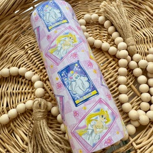 Sailor Moon Stainless Steel Tumbler | Cute Pink Anime Cup | Gift for Her Friend Sister Valentine