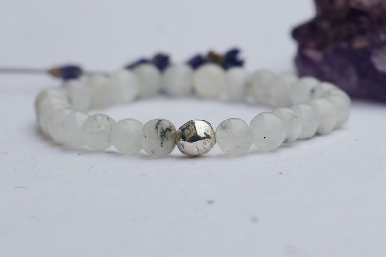 Support Seed Moonstone Bracelet Natural Moonstone Doula Jewellery,Midwife Gift Postpartum Gift Pregnancy Jewellery Sterling Silver Bead