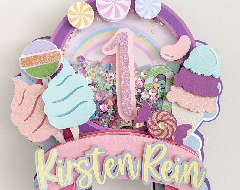 Cake Topper Candyland Birthday Candyland Decorations Pastel Girl Party Pastel Cake Topper Cake Topper Name Girl Birthday Cake