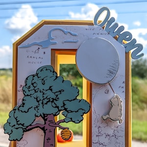 Letra 3D de Pooh / Decoración clásica para fiestas de Pooh / Letras personalizadas / Letra 3D para cumpleaños / Madera de 100 acres / Pooh clásico / Winnie The Pooh