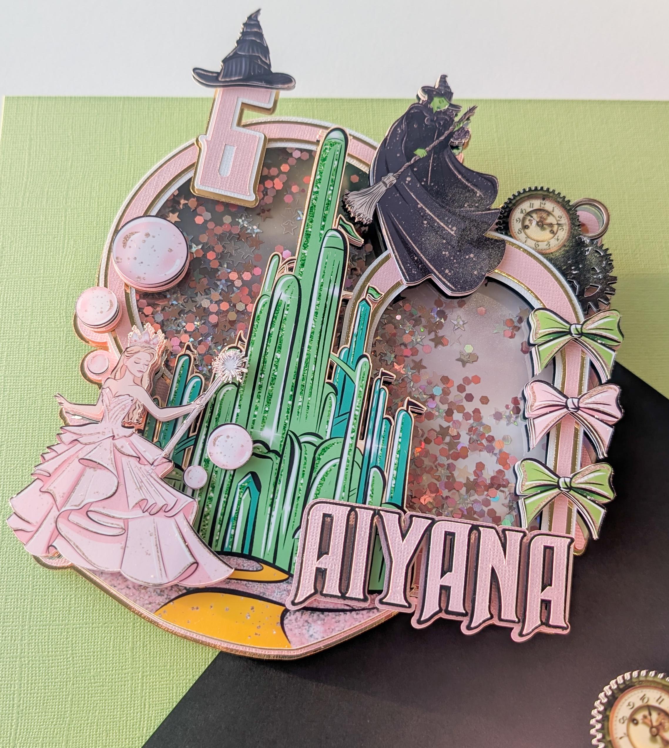 Wicked Themed Cake Topper, Elphaba & Glinda Birthday Decor, Broadway Musical Cake Topper, Wicked Witch Party Supplies, Defy Gravity Topper
