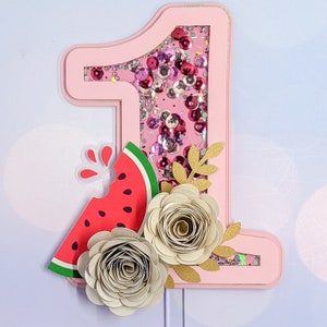 Cake Topper One In A Melon Birthday | One In A Melon Party Decor | One In A Melon Theme | One In A Melon Birthday | One In A Melon Cake