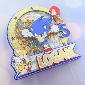 Sonic födelsedagstårtdekoration: Personlig festdekoration