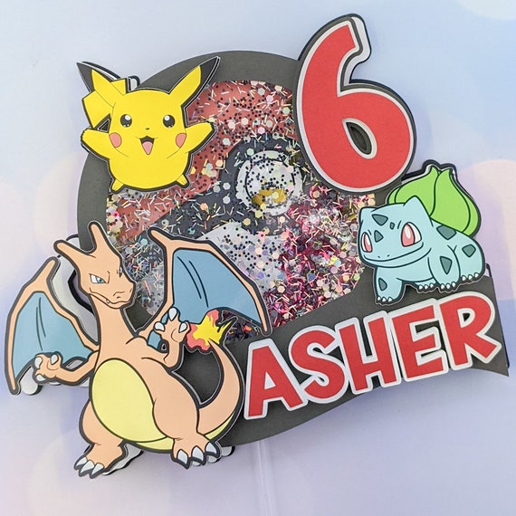 Cake Topper Pokemon Birthday Pokemon Decorations Boy Party | Etsy