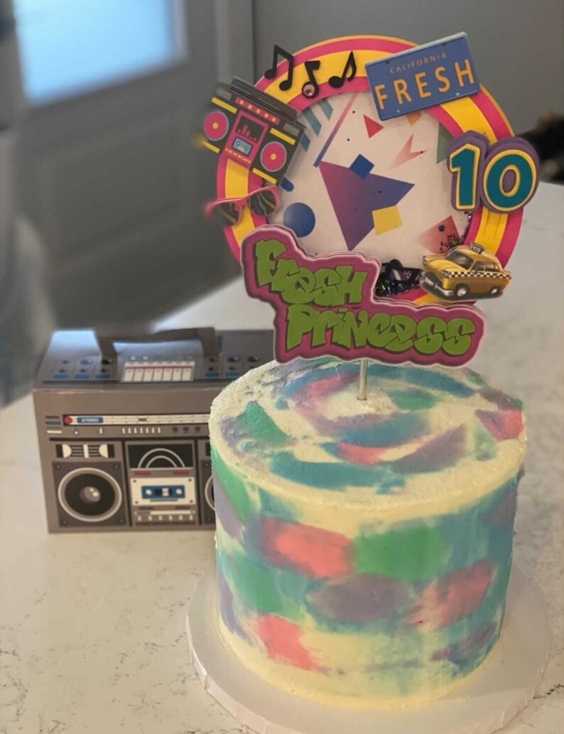 Cake Topper Fresh Princess Birthday Fresh Princess Party Etsy