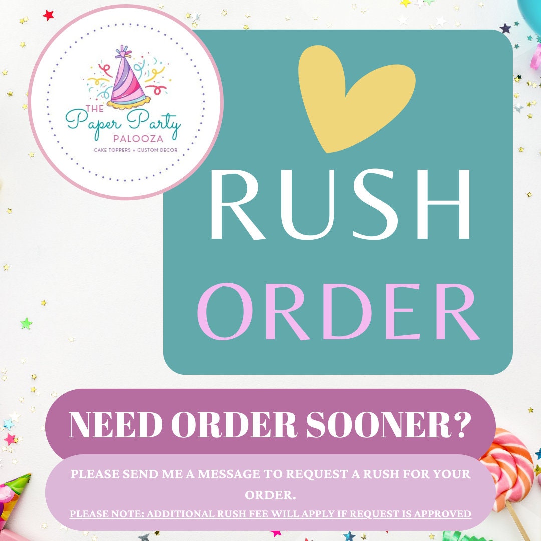 RUSH ORDER Fee - Etsy