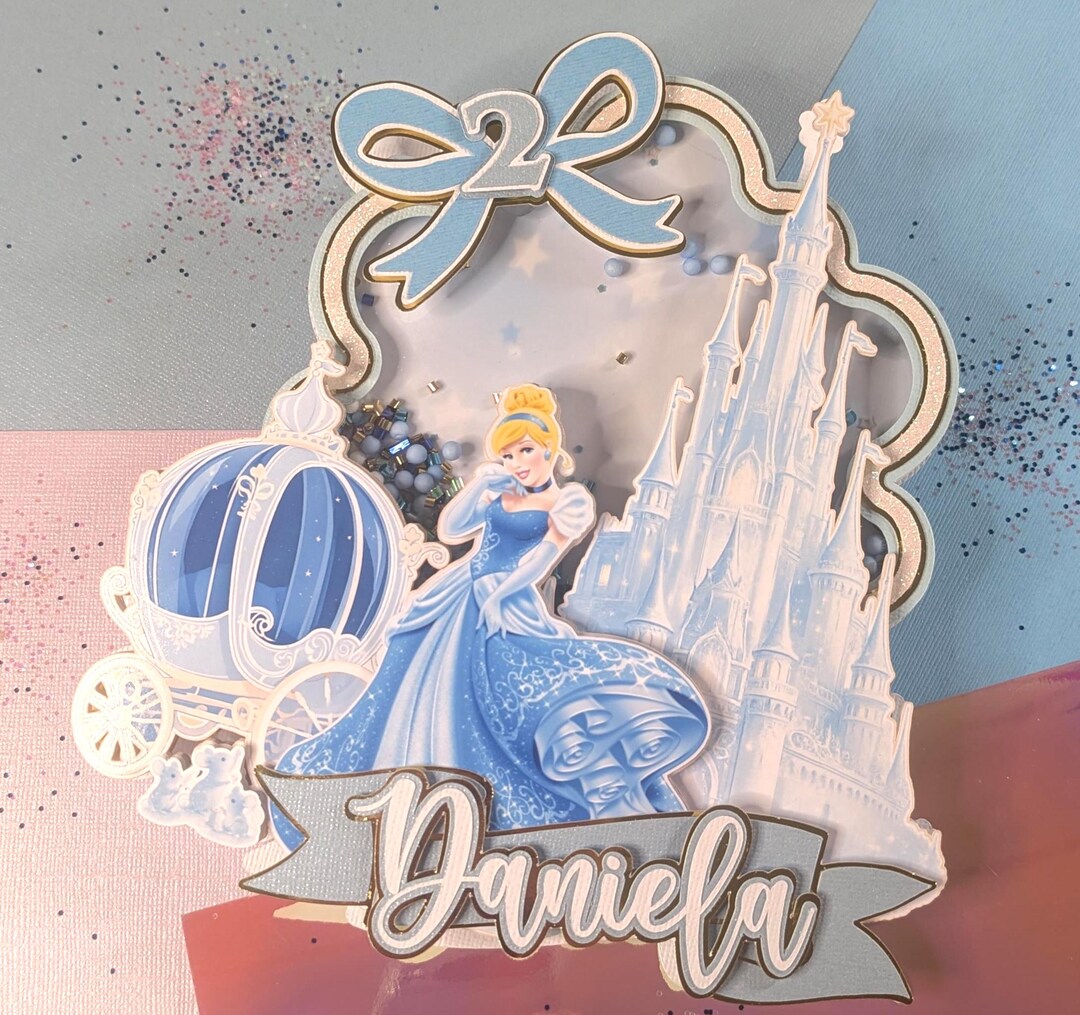 Cinderella Cake Topper, Princess Birthday Cake, Cinderella Party ...