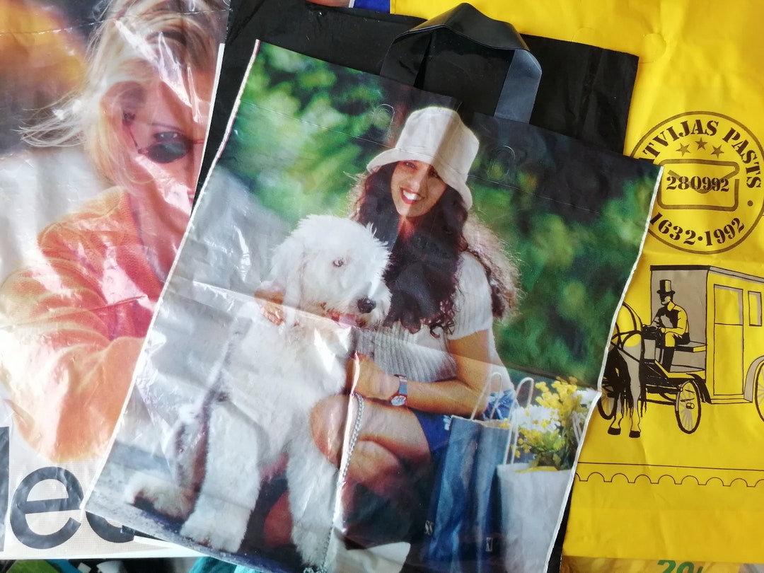 Vintage Plastic Bag Set of 9 Different Plastic Bag Merry Etsy