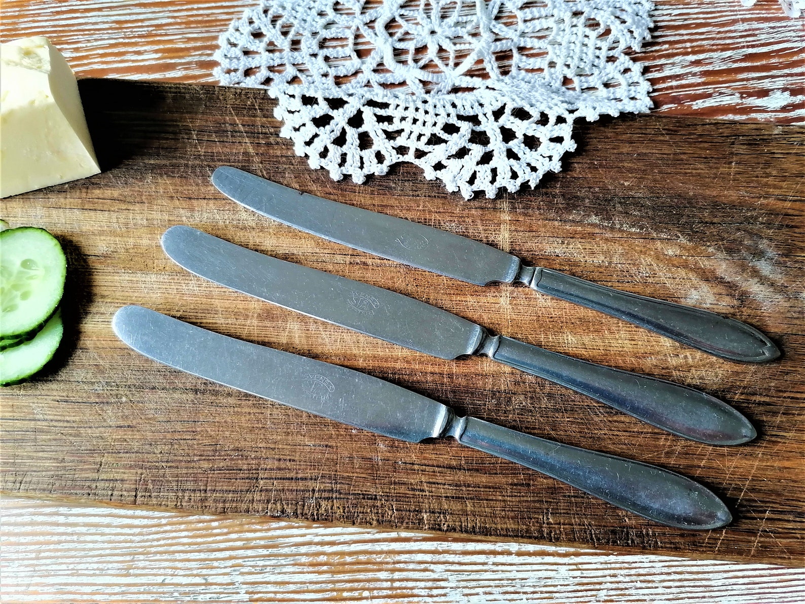 Vintage Rostfrei Knives Set of 3 Serving Knifes Butter Knives Etsy