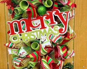 Christmas Swag For Front Door, Christmas Wreath for Front Door, Christmas Porch Decorations, Christmas Decorations, Holiday Wreath