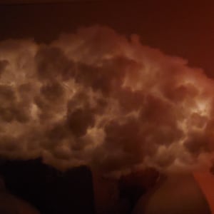 22&quot; length Handcrafted cloud lamp with remote led lights