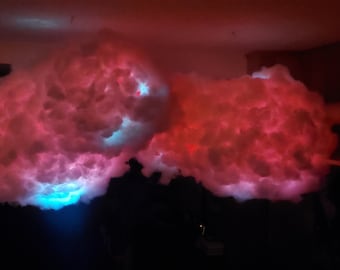 22" length Handcrafted Cloud lamp with remote led lights