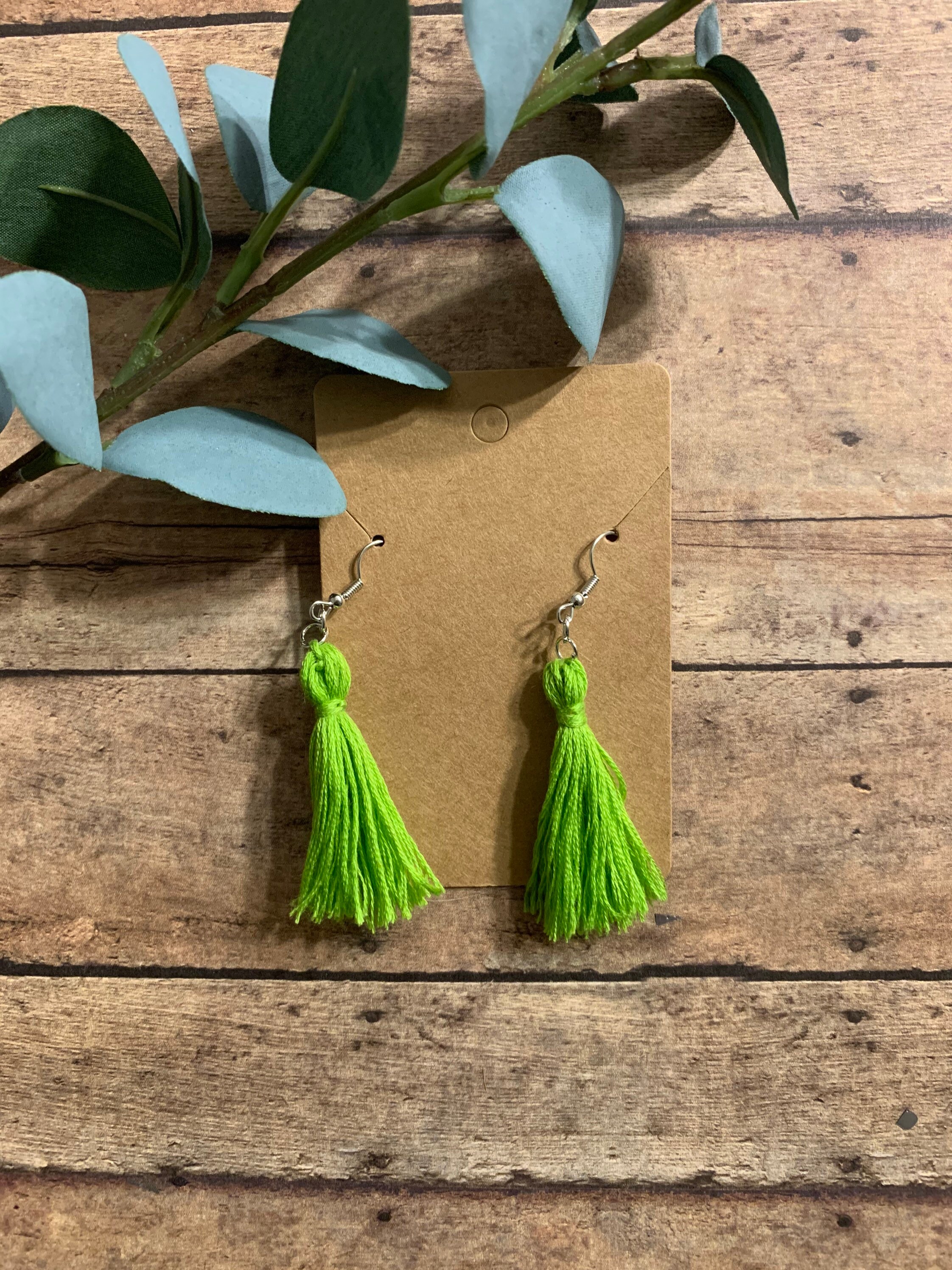 Embroidery floss earrings colorful lightweight earrings  etsy