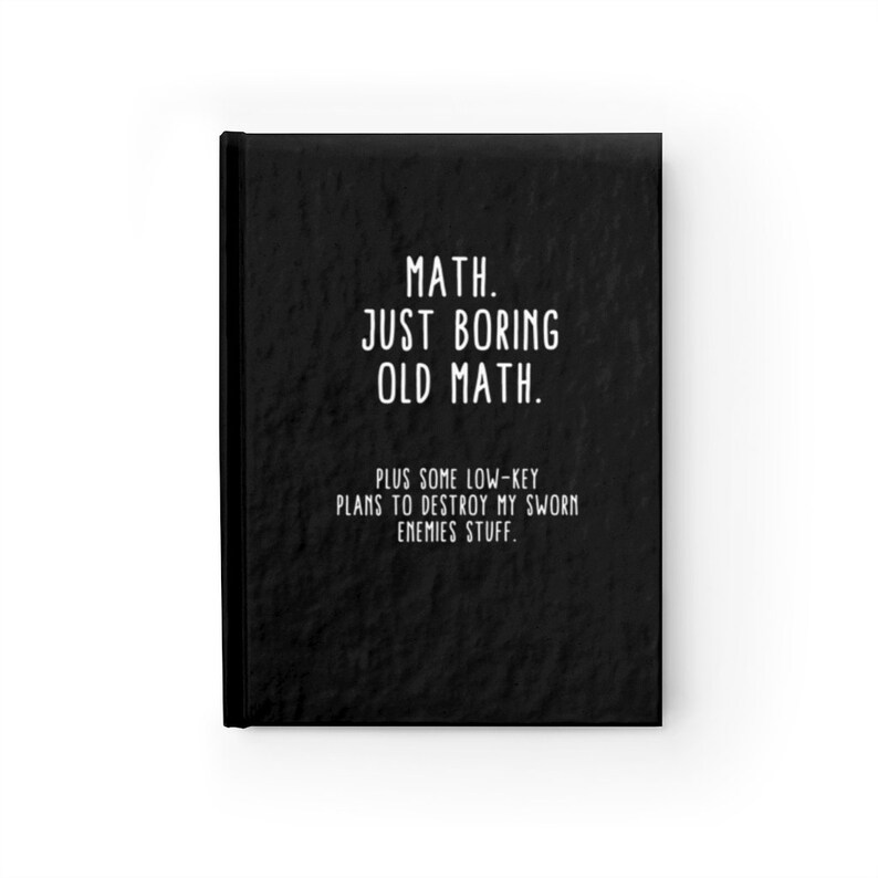 Funny Custom Journal Notebook/Boring Old Math/Personalized Journal Notebook/Writer/Ruled Line 5 x 7 Hardcover Journal/128 pgs image 1