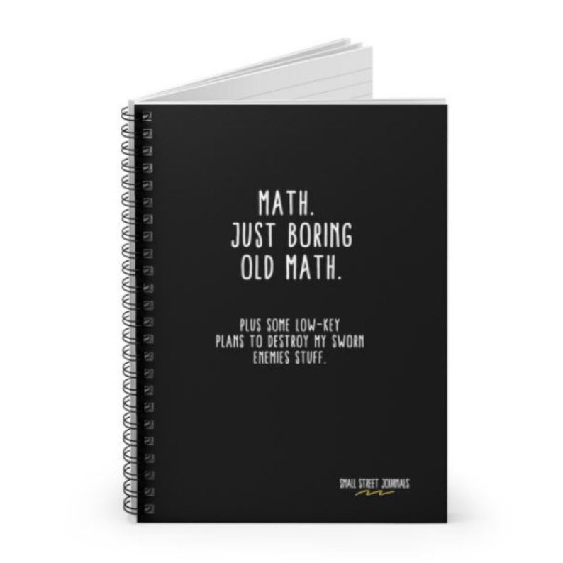 Funny Custom Journal Notebook/Boring Old Math/Personalized Journal Notebook/Writer/Ruled Line 5 x 7 Hardcover Journal/128 pgs image 6